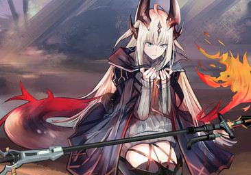 4_horns ashes cloak clothing female fire flaming_tail green_eyes hair horn kneeling long_hair melee_weapon multi_horn polearm solo spear tail weapon white_hair sharpclawdruid arknights hypergryph mythology studio_montagne reed_(arknights) animal_humanoid dragon dragon_humanoid horned_humanoid humanoid mythological_creature mythological_scalie scalie absurd_res hi_res