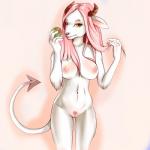 anthro apple breasts female food fruit fur genitals hair nipples nude plant pussy simple_background solo nastynatalie bovid bovine cattle mammal 1:1 2016 absurd_res hi_res