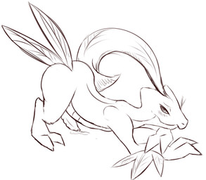 2_fingers 2_toes all_fours anthro ass_up bent_over biped blush blush_lines bodily_fluids butt cum digitigrade erection feet fingers genital_fluids genitals leaf leaf_tail looking_at_viewer male nude nude_anthro nude_male penis simple_background solo stick tail toes white_background meraence nintendo pokemon generation_3_pokemon grovyle pokemon_(species) 2014 digital_drawing_(artwork) digital_media_(artwork) hi_res sketch