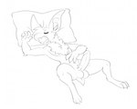 anthro balls bat_ears erection eyes_closed feet fluffy_chest fur genitals humanoid_genitalia humanoid_penis long_ears lying male nude on_back open_mouth penis pillow short_tail sleeping snoring solo spread_legs spreading tail teeth toes halbean turo_of_akesh bat desert_bat mammal wingless_bat 2020 5:4 digital_media_(artwork) monochrome