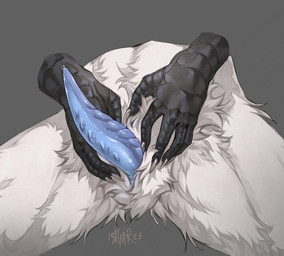 animal_genitalia anthro biped bodily_fluids claws close-up crotch_shot erection faceless_anthro faceless_character faceless_male fluffy fur genital_fluids genital_shot genital_slit genitals male monotone_background navel penis penis_shot precum ribbed_penis simple_background solo spread_legs spreading tapering_penis white_body white_fur ishimaurell mythology dragon furred_dragon furred_scalie mythological_creature mythological_scalie scalie 2025 digital_drawing_(artwork) digital_media_(artwork) signature