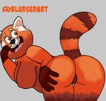 aged_up anthro big_breasts breasts butt female looking_back nude presenting presenting_hindquarters solo spread_butt spreading young blursedart disney pixar turning_red meilin_lee_(turning_red) ailurid mammal red_panda hi_res