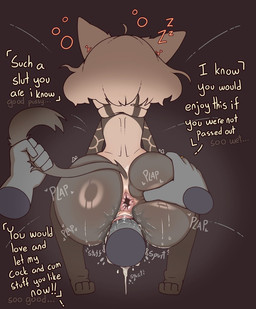 anthro anus big_butt bodily_fluids butt butt_grab cum cum_in_vagina cum_inside dialogue disembodied_hand disembodied_penis doggystyle drunk drunk_sex duo female female_penetrated forced from_behind_position genital_fluids genitals hand_on_butt male male/female male_penetrating male_penetrating_female offscreen_male penetration penile penile_penetration penis penis_in_vagina rape sex sleep_molestation sleeping solo_focus substance_intoxication tail tail_grab text vaginal vaginal_penetration vulva prixxm_panda umbra_(defunctumbra) felid feline felis mammal 2026 english_text hi_res