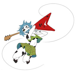 anthro arched_back belly bent_legs black_bra black_clothing black_sclera black_spots black_underwear blue_hair blue_mouth blue_tongue bottomwear bra breasts clothing electric_guitar female gold_eye green_clothing guitar hair happy holding_guitar holding_musical_instrument holding_object jumping looking_at_viewer membrane_(anatomy) midriff musical_instrument navel non-mammal_breasts one_eye_closed open_mouth pattern_bottomwear pattern_clothing pattern_skirt plaid plaid_bottomwear plaid_clothing plaid_skirt plucked_string_instrument pupils raised_arms shirt short_hair skirt slim small_breasts smile solo spots square_pupils string_instrument tank_top tongue topwear under_boob underwear webbed_hands white_body white_skin wink winking_at_viewer yellow_eyes novacantnames flying_v gibson aria_whittemore amazon_milk_frog amphibian frog tree_frog english_description hi_res