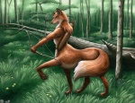 2001 arrow bow_(weapon) brown_eyes canine flower forest fox foxtaur grass hair log long_hair long_tail looking_back male mammal nude outside quiver raised_paw ranged_weapon realistic rocks shiny solo taur taurin_fox tod traditional_media tree weapon wood
Rating: Safe
Score: 10
User: Tigra_Watanabe
Date: January 31, 2013