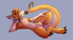 anthro bedroom_eyes blue_eyes claws clothing coat flower fur male narrowed_eyes nude orange_clothing orange_coat orange_topwear plant rose_(flower) seductive solo topwear enigmalanes blin_(overgrown_lizards) mammal praimortis 2021 digital_media_(artwork)