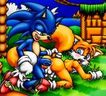 anal anal_penetration anthro anus balls big_eyes big_head butt duo erection genitals male male/male male_penetrated male_penetrating male_penetrating_male masturbation multi_tail nude penetration penile penile_masturbation penis sex tail toony young happyanthro sega sonic_the_hedgehog_(series) miles_prower sonic_the_hedgehog canid canine eulipotyphlan fox hedgehog mammal 2017 absurd_res hi_res