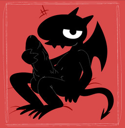 3_toes balls big_balls big_penis black_body border erection fangs feet genitals grin holding_penis horn huge_penis looking_at_viewer male not_furry nude penis small_but_hung smile solo tail teeth toes vein veiny_penis white_border wings pawplants disenchantment_(series) netflix luci_(disenchantment) demon demon_humanoid horned_humanoid humanoid imp 2022 digital_media_(artwork) hi_res