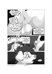 anal anthro anus ball_tuft balls blush bodily_fluids border breath butt butt_focus close-up dialogue duo genitals licking lying male male/male open_mouth oral panting presenting presenting_hindquarters rimming rimming_male saliva sex speech_bubble spread_anus spread_butt spreading teeth teeth_showing text tongue tongue_out tuft white_border scarfshepherd canid canine canis domestic_dog hybrid mammal wolf absurd_res comic english_text hi_res monochrome signature