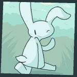 ambiguous_gender anthro long_ears looking_at_viewer looking_back one_eye_closed outside smile solo wink hidden_mudkip cosmic_rabbit_(species) lagomorph leporid mammal rabbit 1:1 aliasing digital_media_(artwork) low_res