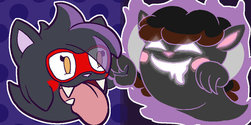 anthro disembodied_hand drooling_tongue eyewear floating floating_hands ghost_hand glasses glowing glowing_eyes glowing_mouth holidays smile smiling_at_another smiling_at_each_other smiling_at_partner teeth_showing tongue tongue_out wearing_glasses pixiecatsupreme halloween mario_bros nintendo cloe_(pixiecatsupreme) boo_(mario) bovid caprine domestic_cat felid feline felis ghost mammal sheep spirit 2:1