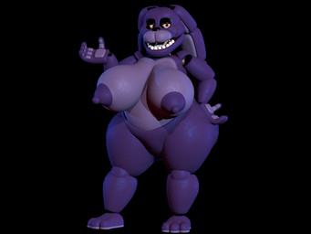 4_fingers anthro areola big_areola big_breasts black_background breasts crossgender dark_areola dark_nipples ears_down featureless_crotch female fingers floppy_ears glistening glistening_body hand_on_hip huge_breasts looking_at_viewer machine mtf_crossgender nipples open_mouth pawpads pink_eyes pivoted_ears puffy_areola purple_areola purple_body purple_nipples shortstack simple_background solo teeth thick_thighs wide_hips sanco_(artist) sanco_(modeler) five_nights_at_freddy's scottgames bonnie_(fnaf) animatronic lagomorph leporid mammal rabbit robot robot_anthro 3d_(artwork) 4:3 digital_media_(artwork) full-length_portrait portrait