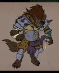 animal_genitalia barbarian bodily_fluids cum fantasy genital_fluids genitals male muscular muscular_male penis pubes saliva slightly_chubby tribal warrior weapon grostenmeiers dungeons_and_dragons hasbro wizards_of_the_coast gnoll hyena mammal aliasing digital_media_(artwork) hi_res