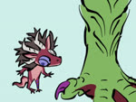 ambiguous_gender anthro bite claws duo feet growling paws scales some_kobold teeth toes drawain mythology thanasis dragon gremlin kobold mythological_creature mythological_scalie scalie 4:3 animated short_playtime sound webm