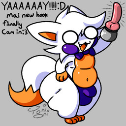 3_fingers 3_toes blush blush_stickers bow_tie bulge cat_smile clothing dildo feet fingers fur grey_background happy hook hook_hand knot knotted_dildo male multicolored_body multicolored_fur no_pupils open_mouth orange_body orange_fur orange_tongue paws sex_toy simple_background solo tail text thick_thighs toes tongue two_tone_body two_tone_fur underwear white_body white_fur toni_oni five_nights_at_freddy's five_nights_at_freddy's_world five_nights_at_frickbear's_(series) five_nights_at_frickbear's_3 scottgames lolbit_(fnaf) lolbit_(frickbear's) animal_humanoid canid canid_humanoid canine canine_humanoid fox fox_humanoid humanoid mammal mammal_humanoid 1:1 english_text signature