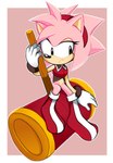 accessory anthro bottomless clothed clothing featureless_crotch female freckled_face freckles fur green_eyes hair_accessory hairband hammer narrow_hips partially_clothed pink_body pink_fur simple_background solo thin_thighs tools transparent_background hearttheglaceon sega sonic_the_hedgehog_(series) amy_rose eulipotyphlan hedgehog mammal alpha_channel hi_res