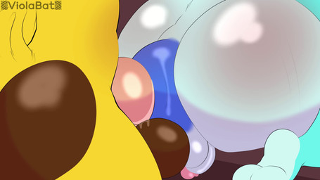 abstract_background anal anal_penetration anal_tugging anthro anus balls blue_body blue_fur bodily_fluids bouncing_penis duo faceless_character faceless_male fur genitals knot knotted_penis male male/male orifice_tugging penetration penis puffy_anus yellow_body yellow_fur viola_bat cream_(creamcorgi) yalrak ambiguous_species mammal animated hi_res short_playtime video