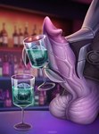 alcohol ambiguous_fluids animal_genitalia anthro balls beverage big_penis claws container cup drinking_glass erection fingers fondling genitals glans glass glass_container glass_cup handjob holding_object humanoid_hands hybrid_genitalia hybrid_penis machine metal_hand nude penile penis purple_penis robotic_arm sex solo tapering_penis vein veiny_penis wine_glass kabarga absurd_res digital_media_(artwork) hi_res