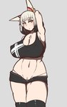 alternative_fashion big_breasts bottomwear breasts cleavage clothed clothing female goth looking_at_viewer navel nipple_outline pubes raised_arm shorts solo yellow_eyes conditional_dnp quin-nsfw xenoblade_(series) xenoblade_chronicles_3 nia_(xenoblade) animal_humanoid blade_(xenoblade) felid felid_humanoid feline feline_humanoid humanoid mammal mammal_humanoid 2022 5:8 absurd_res hi_res