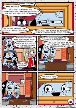 black_spots can container dialogue female feral group holding_can holding_container holding_object male pet_food speech_bubble spots text trio white_spots young redundantmodule 101_dalmatian_street 101_dalmatians disney dante_(101_dalmatians) dee_dee_(101_dalmatians) delilah_(101_dalmatians) dizzy_(101_dalmatians) dolly_(101_dalmatians) doug_(101_dalmatians) hunter_de_vil canid canine canis dalmatian domestic_dog human mammal comic english_text hi_res