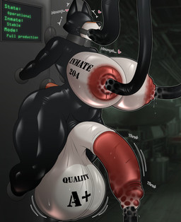 anthro anthro_penetrated areola ball_gag balls big_balls big_breasts big_penis bodily_fluids body_writing bound breast_milking breasts butt cattletag clothed clothing drone erection factory fur gag genital_fluids genital_raphe genitals grade gynomorph gynomorph_penetrated huge_balls huge_breasts huge_penis humanoid_genitalia humanoid_penis hyper hyper_balls hyper_genitalia hyper_penis inside intersex intersex_penetrated lactating latex latex_clothing latex_skinsuit machine milking_machine nipple_fetish nipple_penetration nipple_play nipples oral oral_penetration penetration penile penis penis_milking permanent_stimulation raphe_(anatomy) scrotal_raphe sex skinsuit solo text thick_thighs tight_clothing urethral urethral_penetration wide_hips sepiruth canid canine fox mammal 2025 absurd_res english_text hi_res