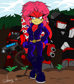 anthro belt big_breasts biped bodysuit boots breasts cleavage clothed clothing female footwear group gun ranged_weapon shoes skinsuit tight_clothing trio weapon whip year zhengfox archie_comics sega sonic_the_hedgehog_(archie) sonic_the_hedgehog_(comics) sonic_the_hedgehog_(series) lien-da echidna mammal monotreme 2013 dated signature
