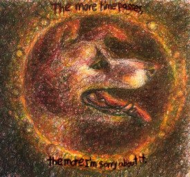 abstract_art bolt_(fastener) breath female feral floppy_ears panting solo teeth text tongue window ink-the-artist laika_(ussr) canid canine canis domestic_dog mammal 2019 english_text