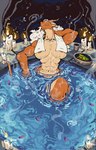 abs anthro areola areola_slip athletic athletic_anthro athletic_female bath bathing breasts candle convenient_censorship curly_hair erect_nipples female fire hair hand_behind_neck horn hot_tub knee_up multicolored_body muscular muscular_anthro muscular_female navel nipples non-mammal_breasts non-mammal_navel non-mammal_nipples orange_body orange_skin partially_submerged petals raised_arm sitting solo steam tan_body tan_skin thick_thighs towel towel_around_neck towel_only two_tone_body water wavy_hair white_hair wide_hips leikdaz mythology yvvie_(wsad) dragon mythological_creature mythological_scalie scalie absurd_res hi_res