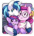 blue_eyes blue_hair bow ende equine eyewear friendship_is_magic giggle glasses grin hair horn mammal multi-colored_hair my_little_pony pink_body princess_cadance_(mlp) purple_body purple_eyes purple_hair shining_armor_(mlp) smile surprise twilight_sparkle_(mlp) unicorn white_body winged_unicorn wings
Rating: Safe
Score: 10
User: Freel
Date: April 20, 2014