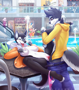 adult_on_adult age_difference animal_genitalia animal_penis anthro anthro_on_anthro anthro_penetrated anthro_penetrating anthro_penetrating_anthro anthrofied areola being_watched big_breasts blue_eyes blush bottomless bottomwear bottomwear_down breasts canine_genitalia canine_penis clothed clothing clothing_around_one_leg duo_focus erection exhibitionism exposure_to_minor eyewear female female_penetrated fountain fully_clothed furniture genitals glasses group hand_on_breast jacket knot looking_at_another lying male male/female male_penetrating male_penetrating_female mall nipples older_female older_penetrated on_back open_bottomwear open_clothing open_pants open_shirt open_topwear panties panties_around_one_leg panties_down pants pants_down partially_clothed penetration penile penile_penetration penis penis_in_vagina pokemorph public public_sex security security_guard sex shirt shocked son_penetrating_mother spread_legs spreading table table_lotus_position text tongue tongue_out topwear underwear underwear_around_one_leg underwear_down vaginal vaginal_penetration vulva water young young_anthro young_male lysergide nintendo pokemon hood_husky bovid canid canine canis caprine deer domestic_dog domestic_sheep generation_4_pokemon husky lagomorph leporid luxray mammal nordic_sled_dog pokemon_(species) rabbit sheep spitz 2016 english_text hi_res incest_(lore) mother_(lore) mother_and_child_(lore) mother_and_son_(lore) parent_(lore) parent_and_child_(lore) parent_and_son_(lore) son_(lore)