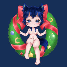 bald_crotch blue_body blue_eyes blue_fur bluehair breasts female foxears fur nfsw nude nude_female pubic_tattoo slim small_breasts tattoo co1by animal_humanoid canid canine humanoid mammal 1:1 alpha_channel hi_res