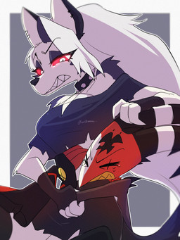 anthro arms_around_waist awkward_moment bared_fangs bared_teeth bodily_fluids duo eyes_closed female hug hugging_another love male tears teeth wdemma hellaverse helluva_boss mythology blitzo_(helluva_boss) loona_(helluva_boss) canid canid_demon canine canis demon hellhound imp mammal mythological_canine mythological_creature wolf 3:4 absurd_res hi_res daughter_(lore) father_(lore) father_and_child_(lore) father_and_daughter_(lore) parent_(lore) parent_and_child_(lore) parent_and_daughter_(lore)
