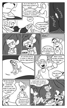 ambiguous_gender anthro bone breasts cleavage clothed clothed_anthro clothed_female clothed_male clothing dialogue digestion_implied drugs esophagus extreme_size_difference female fully_inside group inside_stomach linked_speech_bubble male midriff multiple_prey onomatopoeia pain pills size_difference skeleton sleeping sound_effects speech_bubble text trio vore gizmochinasa chinasa_lopp dec25stephanie gizmo_(gizmochinasa) philipkelton pocket_jabari sprocket_(gizmochinasa) cheetah felid feline gerbil mammal mouse murid murine pantherine rodent snow_leopard 2019 comic dated digital_drawing_(artwork) digital_media_(artwork) english_description english_text greyscale hi_res monochrome signature