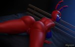 anthro anus big_breasts blue_eyes breasts female focused genital_focus genitals glowing glowing_eyes machine nipples penetration pussy_focus red_body solo vaginal vaginal_penetration magniym five_nights_at_freddy's scottgames fan_character animatronic humanoid lagomorph leporid mammal rabbit robot robot_humanoid 16:10 3d_(artwork) digital_media_(artwork) hi_res widescreen