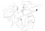 4_fingers anthro anthro_kissing_male anthro_on_anthro arm_tuft athletic athletic_anthro athletic_male big_deltoids big_ears big_head cheek_tuft chin_tuft claws clothed clothed_anthro clothed_male clothing deltoids duo ear_piercing ear_ring ears_back elbow_tuft eyebrows eyes_closed facial_tuft fingers hand_on_arm head_tuft humanoid_hands jacket kissing male male/male male_anthro mohawk muscle_size_difference neck_muscles piercing pivoted_ears pseudo_hair ring_piercing romantic romantic_couple shirt side_view simple_background slim_anthro tank_top topwear tuft white_background bristol league_of_legends riot_games tencent rumble_(lol) ziggs_(lol) mammal yordle 2018 black_and_white half-length_portrait monochrome portrait sketch