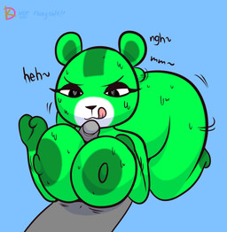 anthro big_breasts big_butt breast_play breasts butt female heart_eyes heart_symbol male male/female sex titfuck tongue tongue_out flakysalt klutzatdusk animal_crossing nintendo anon fan_character trixie_(rubidiumnitride) cricetid hamster mammal rodent