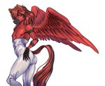 anthro butt butt_focus femboy hair looking_at_viewer male smile solo tail wings yuwi-cyu mythology equid equine mammal mythological_creature mythological_equine pegasus low_res