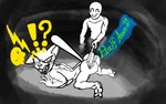 anthro big_breasts big_butt bodily_fluids breasts butcher_knife butt crying duo female humor joke male profanity screaming tears wounded half_assin_it felid feline mammal 16:10 cover cover_art cover_page widescreen