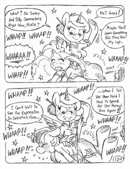 anthro back_wings big_butt blush blush_lines bodily_fluids bottomwear butt butt_slap camera clothed clothed_anthro clothed_female clothing clothing_around_legs clothing_around_one_leg crying cutie_mark dialogue dom/sub dominant dominant_anthro dominant_female female fluffy fluffy_hair fluffy_tail fully_clothed fully_clothed_anthro fully_clothed_female group hair hooves horn humiliation obscured_face offscreen_character offscreen_female otk over_the_knee pain panties panties_around_legs panties_around_one_leg panties_around_thighs panties_down partially_clothed partially_clothed_anthro partially_clothed_female pleated_skirt poofy_hair princess punishment royalty skirt slap spank_marks spanking spanking_as_punishment speech_bubble submissive submissive_anthro submissive_female sweater sweater_vest tail taking_picture tall_female tears tears_of_pain text topwear underwear underwear_around_legs underwear_around_one_leg underwear_down unguligrade unicorn_horn upskirt vest wing_boner wings circe_(artist) friendship_is_magic hasbro my_little_pony mythology fan_character gothy_moon_(circe) pinkie_pie_(mlp) princess_eaststern_(minalhan) twilight_sparkle_(mlp) earth_pony equid equine horse mammal mythological_creature mythological_equine pony unicorn winged_unicorn black_and_white comic english_text monochrome traditional_media_(artwork)