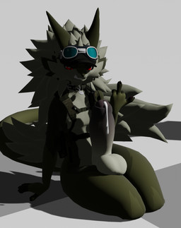angry anthro balls big_balls big_penis bodily_fluids cum erection foreskin genital_fluids genitals gesture hand_gesture humanoid_genitalia humanoid_penis leaking leaking_cum male middle_finger penis penis_over_thigh solo cadberry flage novabeast 3d_(artwork) digital_media_(artwork) hi_res