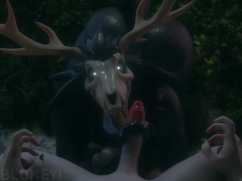 anthro antlers ball_fondling balls bone breath duo female female_anthro female_on_human first_person_view fondling foreskin genitals glowing glowing_eyes holding_balls horn human_on_anthro humanoid_genitalia humanoid_penis interspecies long_tongue looking_at_viewer male male/female male_human male_on_anthro oral panting penis prehensile_tongue sex skull skull_head tail tail_motion tailwag tongue tongue_out tonguejob bloney vulgarvictor_(modeler) american_mythology indigenous_north_american_mythology mythology north_american_mythology human mammal wendigo 2025 3d_(artwork) 3d_animation 4:3 animated digital_media_(artwork) short_playtime sound