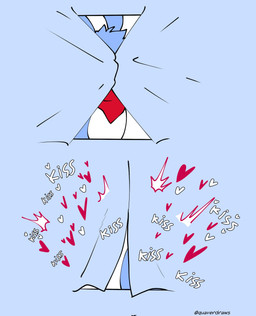 anthro blue_body blue_fur curtains curtains_closed duo female floating_heart fur handkerchief heart_symbol kerchief kissing long_ears male male/female mostly_offscreen_anthro mostly_offscreen_character mostly_offscreen_male off-screen offscreen_character offscreen_female red_handkerchief red_kerchief white_body white_fur quavernsfw sega sonic_the_hedgehog_(series) fan_character rush_the_rabbit lagomorph leporid mammal rabbit 2026 comic hi_res multiple_scenes