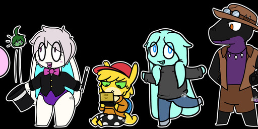ambiguous_gender anthro blush clothed clothing green_body group hair hat headgear headwear magic_hat open_mouth red_clothing red_hat red_headwear simple_background smile spice_the_snail tail tongue kapbean asian_mythology east_asian_mythology japanese_mythology mythology nintendo nintendo_ds nintendo_ds_family brian_(thespiderbunny) arachnid arthropod crocodile crocodilian gastropod hybrid kappa lagomorph leporid mammal mollusk murid murine mythological_creature rabbit reptile rodent scalie snail spider yokai absurd_res digital_media_(artwork) hi_res