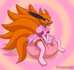 abdl big_diaper clean_diaper clothed clothing crossdressing diaper dress femboy fur hypnosis legwear mind_control orange_body orange_fur princes simple_background solo stockings thigh_highs wearing_diaper chaptude naruto kurama tailed_beast 2024 absurd_res hi_res