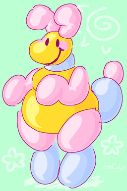 anthro balloon balloon_animal beady_eyes belly big_belly big_ears blush featureless_feet featureless_hands feet glistening glistening_body inflatable latex male multicolored_body nude overweight overweight_anthro overweight_male segmented_arms segmented_body segmented_legs segmented_tail simple_background simple_face smile solo tail yellow_body vexedcalyx buddy_(vexedcalyx) animate_inanimate balloon_creature canid canine latex_creature living_balloon living_inflatable living_latex mammal colored digital_drawing_(artwork) digital_media_(artwork) hi_res model_sheet