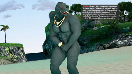 abs anthro balls covering covering_crotch covering_self embarrassed embarrassed_naked_male embarrassing_exposure embarrassing_nudity genitals jewelry male muscular muscular_anthro muscular_male nude nude_anthro nude_male pecs profanity red_eyes solo text meteorsmash okamical_(modeler) epic_games fortnite thunder_(fortnite) komodo_dragon lizard monitor_lizard reptile scalie 16:9 3d_(artwork) 4k absurd_res digital_media_(artwork) english_text hi_res widescreen