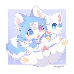 accessory anus ball_tuft balls bell bell_collar big_tail biped bipedal_feral blue_body blue_bow blue_collar blue_eyes blue_fur blue_hair blue_tuft blush blush_lines bow_ribbon bow_tie butt cheek_tuft chibi clitoral_hood clitoris collar collar_only duo eyelashes facial_tuft female female_on_top feral feral_on_feral feral_penetrated feral_penetrating feral_penetrating_feral fur genitals gradient_ears hair hair_accessory hair_bow hair_ribbon hair_swirl hairclip hand_on_leg heterochromia inner_ear_fluff long_eyelashes looking_at_another looking_at_partner male male/female male_on_bottom multicolored_tail nude on_bottom on_lap on_top open_mouth open_smile pawpads penetration penis pink_anus pink_eyes pink_inner_ear pink_nose pink_pawpads pink_penis pupils ribbons sex simple_background smile sparkles spread_legs spreading star_pawpads tail teeth tuft vaginal vaginal_penetration white_arms white_balls white_body white_butt white_ears white_face white_fur white_hands white_inner_ear_fluff white_legs white_paws white_tuft wings yellow_pawpads young young_female young_feral young_male young_penetrated young_penetrating zyuuniie fuwi_(zyuuniie) lake_of_stars domestic_cat felid feline felis mammal 1:1 absurd_res hi_res signature