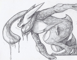 action_pose anthro biped bodily_fluids crouching long_tongue looking_aside male membrane_(anatomy) narrowed_eyes open_mouth pose pupils saliva saliva_on_tongue side_view slit_pupils solo tongue tongue_around_neck webbed_hands deriaz nintendo pokemon generation_6_pokemon greninja pokemon_(species) 2013 full-length_portrait graphite_(artwork) greyscale monochrome portrait traditional_media_(artwork)