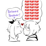 anthro blush clothed clothing horn imminent_kiss kissing looking_at_another sound_effects text thought_bubble kinkykong deltarune undertale undertale_(series) asriel_dreemurr kris_(deltarune) bovid caprine goat human mammal 1:1 absurd_res english_text hi_res brother_(lore) sibling_(lore)