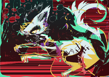 abstract_background ambiguous_gender cigarette feral fur pink_nose smoking solo surrealism tail white_body white_fur white_tail naircat domestic_cat felid feline felis mammal 2017 colorful_theme digital_drawing_(artwork) digital_media_(artwork) microsoft_paint_(artwork)